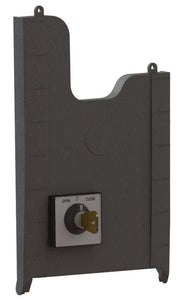Key Switch with TS-B Lid Cover - 3 Position - Spring Return - "Close - 0 - Open" Plate