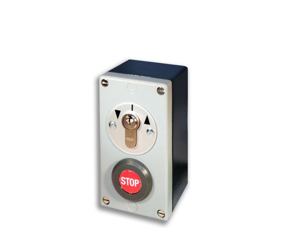 Key Switch - Wall Mounted - UP/Down-Spring Return - STOP Button Only