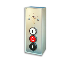 Key Switch with Push Buttons - Wall Mounted - Open / Stop / Close